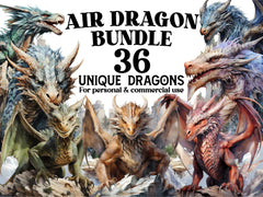 Air Dragons Clipart - CraftNest
