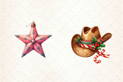 Coquette Western Christmas Clipart Bundle - CraftNest - Digital Crafting and Art