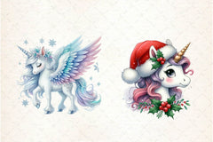 Winter Unicorn Clipart Bundle - CraftNest - Digital Crafting and Art