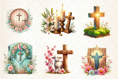 Christian Rustic Easter Clipart Bundle - CraftNest - Digital Crafting and Art
