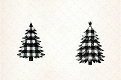 Black And White Christmas Tree Clipart Bundle - CraftNest - Digital Crafting and Art