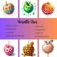 Candy Apple Food Clipart - CraftNest - Digital Crafting and Art