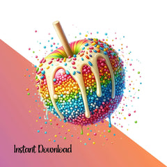 Candy Apple Food Clipart - CraftNest - Digital Crafting and Art