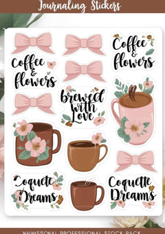 Coquette Coffee Junk Journal Pages - CraftNest - Digital Crafting and Art