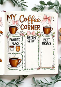 Coquette Coffee Junk Journal Pages - CraftNest - Digital Crafting and Art
