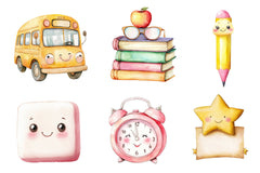 Kawaii School Clipart Bundle - CraftNest - Digital Crafting and Art