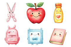 Kawaii School Clipart Bundle - CraftNest - Digital Crafting and Art