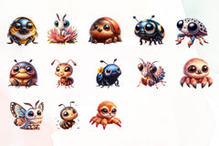 Funny Insect Clipart Bundle - CraftNest - Digital Crafting and Art