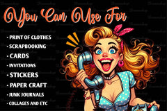 Pin Up Girl Clipart Bundle - CraftNest - Digital Crafting and Art