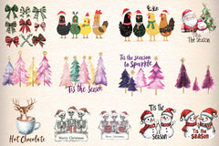 Retro Christmas Quotes Clipart Bundle - CraftNest - Digital Crafting and Art