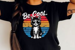 Retro Cat T Shirt Design Clipart Bundle - CraftNest - Digital Crafting and Art