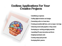 Stained Glass Cupcakes Clipart - CraftNest