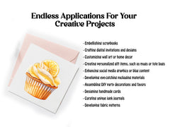 Lemon Cupcakes Clipart - CraftNest