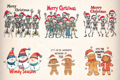 Retro Christmas Quotes Clipart Bundle - CraftNest - Digital Crafting and Art