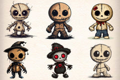 Halloween Gothic Voodoo Doll Clipart Bundle 1 - CraftNest - Digital Crafting and Art
