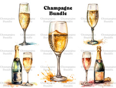 Champagne Clipart - CraftNest