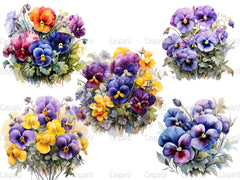 Pansy Palette In Fall Clipart - CraftNest