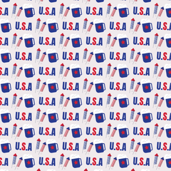4th of July Seamless Digital Paper - CraftNest - Digital Crafting and Art