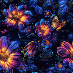 Glowing Daisies Textures - CraftNest - Digital Crafting and Art