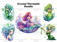 Crystal Mermaids Clipart - CraftNest