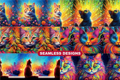 Rainbow Cats 1 Tumbler Wrap - CraftNest