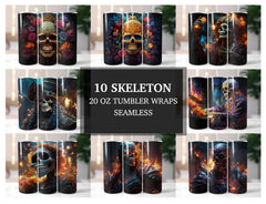 Skeleton Tumbler Wrap - CraftNest