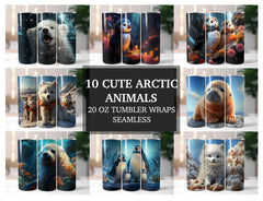 Cute Arctic Animals Tumbler Wrap - CraftNest