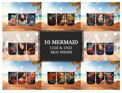 Mermaid Mug Wrap - CraftNest