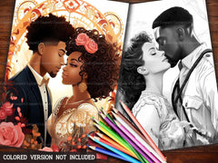 Afro-American Valentines Day Coloring Books - CraftNest