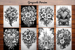 Art Nouveau Valentines Day Coloring Books - CraftNest