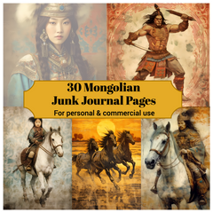 Mongolians Junk Journal Pages - CraftNest