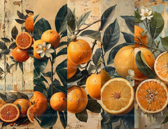 Mediterranean Citrus Junk Journal Pages - CraftNest - Digital Crafting and Art