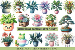 Potted Plants Clipart Bundle - CraftNest - Digital Crafting and Art
