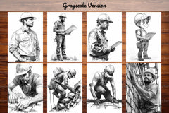 Construction Worker Coloring Books - CraftNest - Digital Crafting and Art