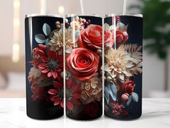 Fall Floral Beauty Tumbler Wrap - CraftNest