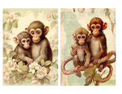 Baby Monkeys Junk Journal Pages - CraftNest