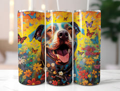 Flower Dogs Tumbler Wrap - CraftNest