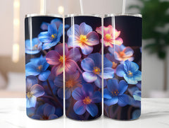 Forget-Me-Nots Flowers Tumbler Wrap - CraftNest - Digital Crafting and Art