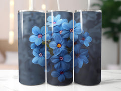 Forget-Me-Nots Flowers Tumbler Wrap - CraftNest - Digital Crafting and Art