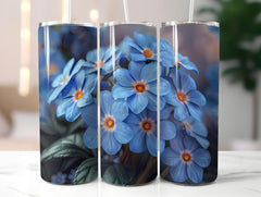 Forget-Me-Nots Flowers Tumbler Wrap - CraftNest - Digital Crafting and Art