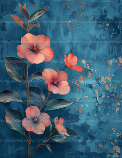 Forget-Me-Nots Flowers Junk Journal Pages - CraftNest