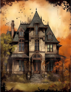 Haunted Mansions Junk Journal Pages - CraftNest