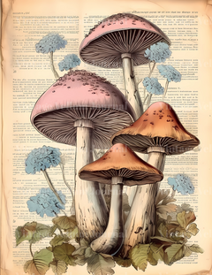 Mushroom Books Junk Journal Pages - CraftNest