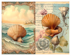 Sea Shells Junk Journal Pages - CraftNest
