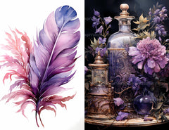 Lavender Purple Junk Journal Pages - CraftNest