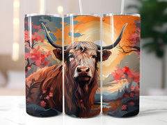 Highland Cow 5 Tumbler Wrap - CraftNest