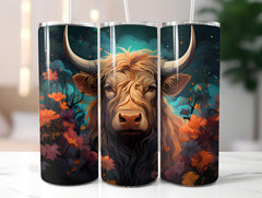 Highland Cow 5 Tumbler Wrap - CraftNest