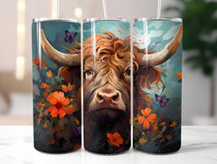 Highland Cow 3 Tumbler Wrap - CraftNest