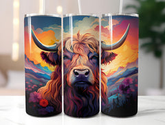 Highland Cow 5 Tumbler Wrap - CraftNest