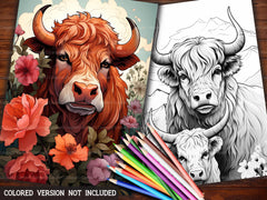 Highland Cows Valentine's Day Junk Journal Pages - CraftNest